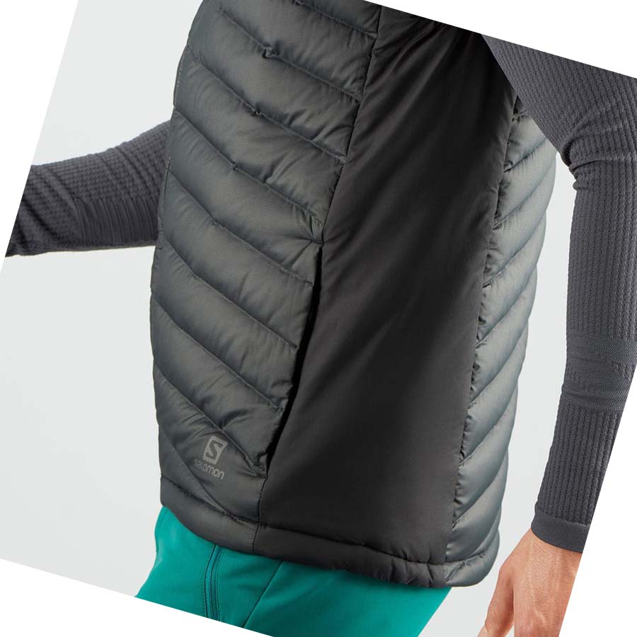 Salomon ESSENTIAL XWARM DOWN INSULATED Kabát Férfi Fekete | HU 2308SGL